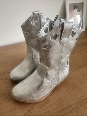 Wonder Nation | Metallic Heart Cowgirl Western Boot | size 10
